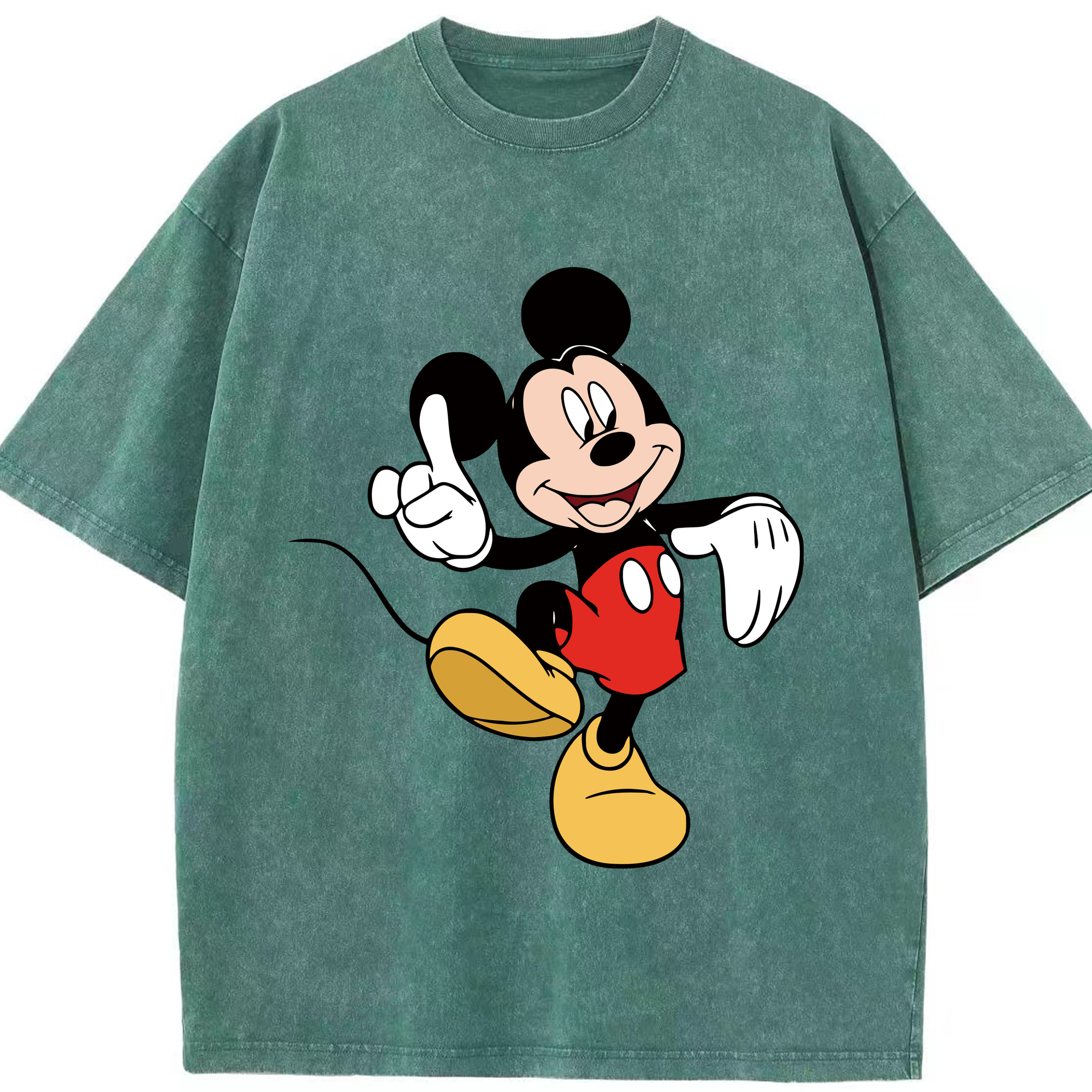 （画像用） ミッキーマウス Mickey Mouse 綿100% ヴィンテージ風 半袖Tシャツ（フロントプリント）
